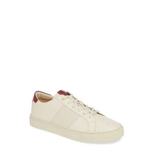 Greats Royale Sneaker In Off White Red Leather‎ Lace Up Made In Italy Size 11.5